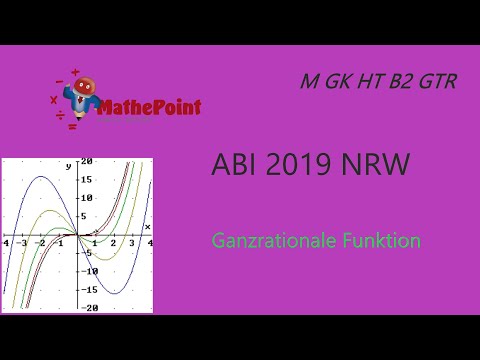 Abi 2019 NRW GG Teil B Aufgabe 2. Ganzrationale Funktion