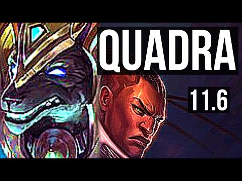 NASUS vs LUCIAN (TOP) | Quadra, 1.3M mastery, Godlike | KR Diamond | v11.6