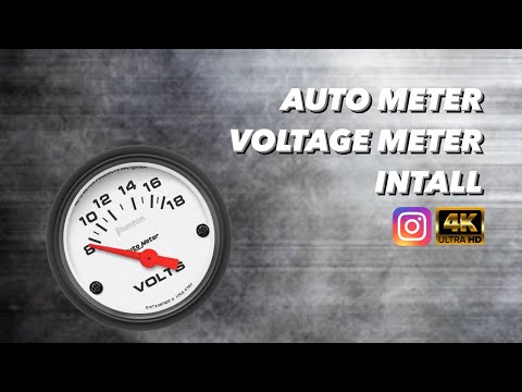 Auto Meter Voltage Meter Gauge Install 4K