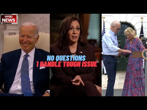 Biden again not take any questions. VP Harris says 'Anything that I handle is a tough issue'