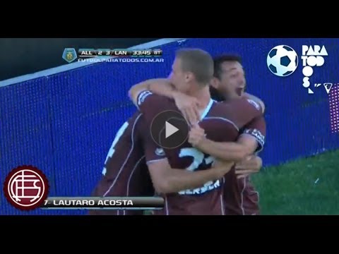 Gol de Acosta. All Boys 2 Lanús 3. Fecha 16. Torneo Inicial 2013