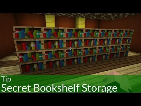 Tip: Secret Bookshelf Storage in Minecraft - YouTube