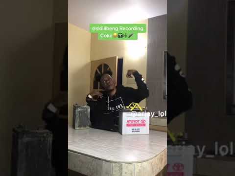 Skillibeng in studio recording  Coke