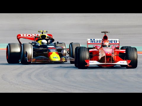 Red Bull F1 2022 vs Ferrari F1 2000 at Spa GP