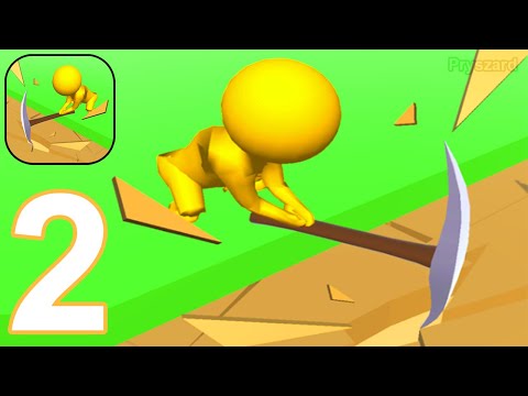 Dig Dig ASMR - Gameplay Part 2 Stickman Dig Deep Idle 1000 Depth (iOS, Android)