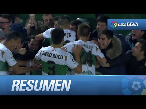Resumen de Elche CF (2-0) Rayo Vallecano