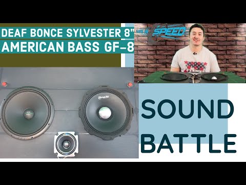 Deaf Bonce Sylvester AP-M81SL 8" VS American Bass  GF-8  Best car audio Midrange Speakers sound Test