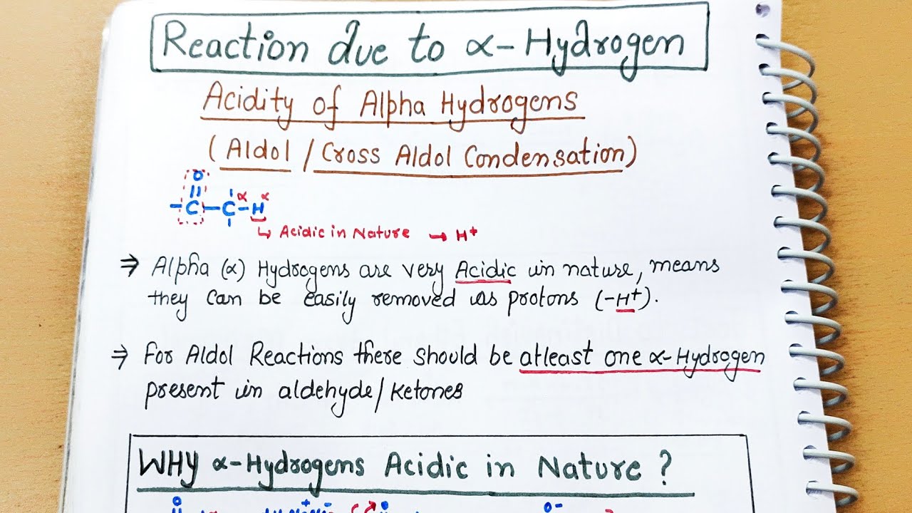 33) Acidity Of Alpha Hydrogen| Reactions due to Alpha Hydrogens। Aldehyde ketone Class12 #neet #cbse