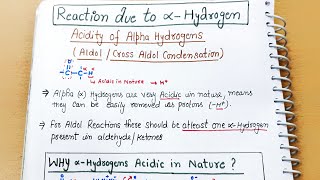 33) Acidity Of Alpha Hydrogen| Reactions due to Alpha Hydrogens। Aldehyde ketone Class12 #neet #cbse