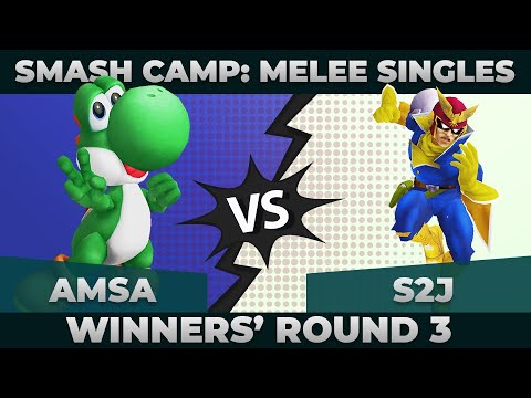 aMSa vs S2J - Winners' Round 3: Melee Singles Top 48 - Smash Camp 2019 | Yoshi vs Captain Falcon