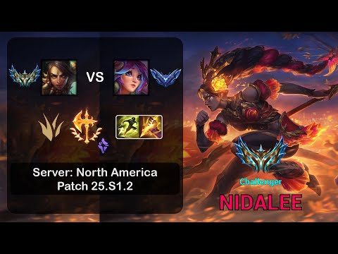 Nidalee Jungle vs Lillia - NA Challenger - Patch 25.S1.2