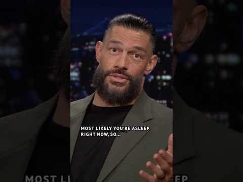 #RomanReigns has some words for #CMPunk ahead of their #WrestleMania match 👀 #FallonTonight