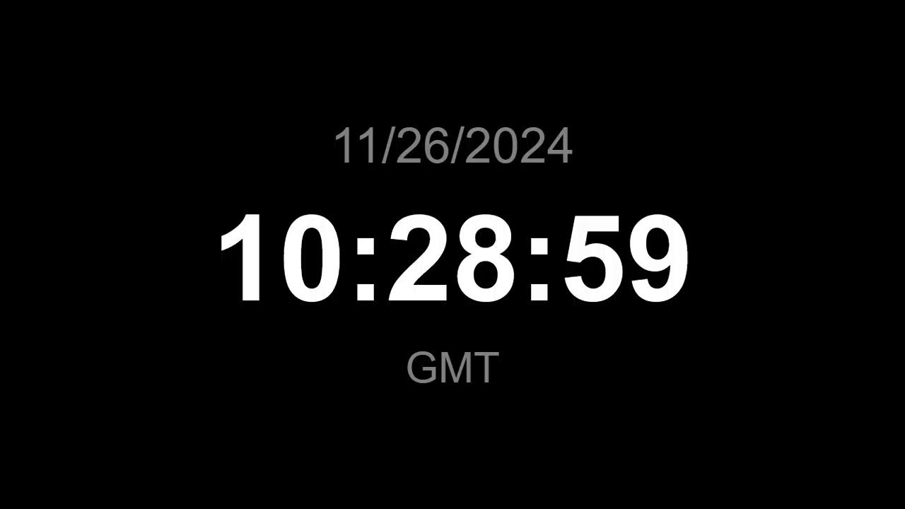 🔴 LIVE | Clock - GMT (Current time)