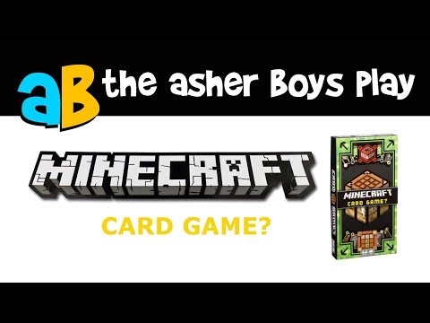 Art of Asher Boys Play Minecraft Card Game
