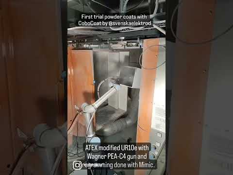 Práškové lakovanie Svenska elektrod s mimic a UR10e