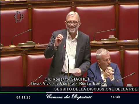 Giachetti - Speech at the Chamber of Deputies (November 4, 2025)