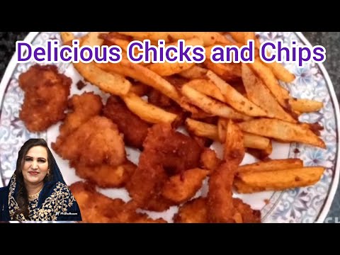 Delicious Chicks and Chips Recipe | Extra Crispy Fried Chicks and Chips Recipe at Home 🏡