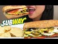 ASMR SUBWAY SANDWICH Eating Sounds Italian B M T Potato Chips No Talking ASMR Phan