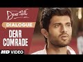 Dear Comrade Dialogue Dear Comrade Telugu Dialogues Vijay Deverakonda Bharat Kamma