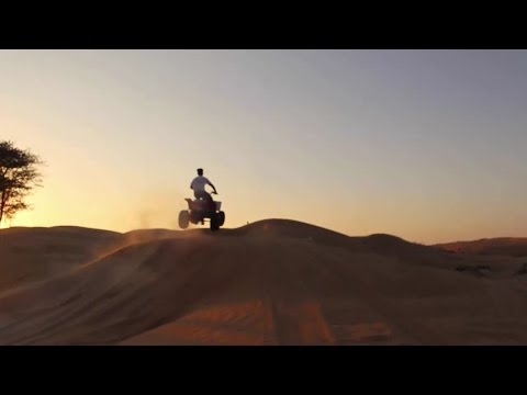 QUAD BIKE STUNTS IN THE DESERT!!!!