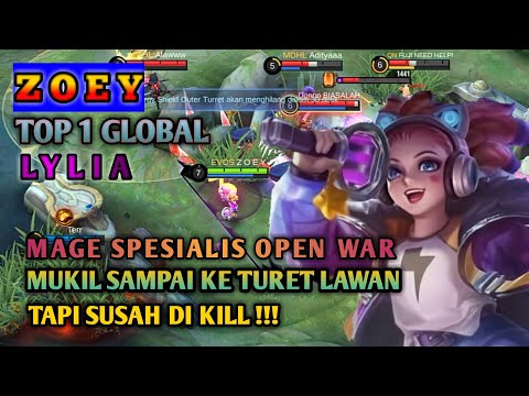 Z O E Y TOP 1 GLOBAL LYLIA, TIM WAR OKE BY ONE BOLEH + SUSUNAN BUILD & EMBLEM !!!