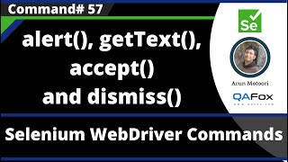 alert(), getText(), accept() and dismiss() commands - Selenium WebDriver