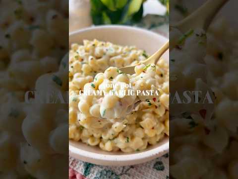 one pot creamy garlic pasta 🧄recipe is on my blog kennascooks.com #easyrecipe #pasta #dinner #food