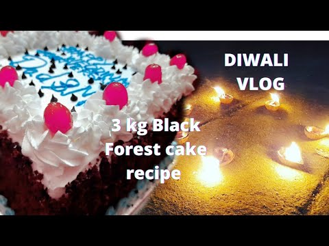 DIWALI SPECIAL VLOGS // 3 kg BLACK FOREST CAKE RECIPE // aneena vadakkethala // moon vlogs