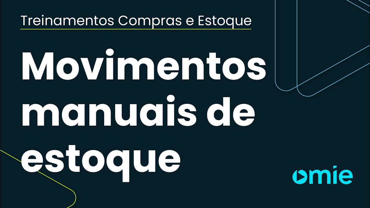 Movimentos manuais de estoque
