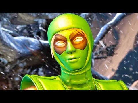 Mortal Kombat XL - Green lantern Deadpool Cassie Cage Costume Mod Performs Intros On All Stages