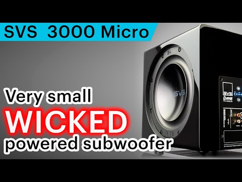 SVS 3000 Micro. Small but Wicked subwoofer with 2.5 kW peak power