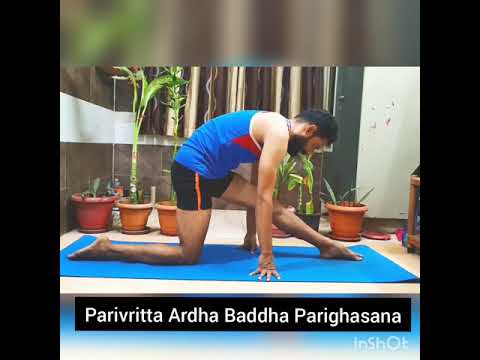 Revolved Half Bound Gate Pose,  Parivritta Ardha Baddha Parighasana