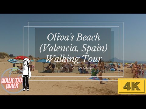 4k Walking Tour of Oliva´s Beach (Valencia) July 2021