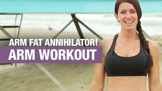 How To Lose Flabby Arms or Batwings (ARM WORKOUT for Women!!)