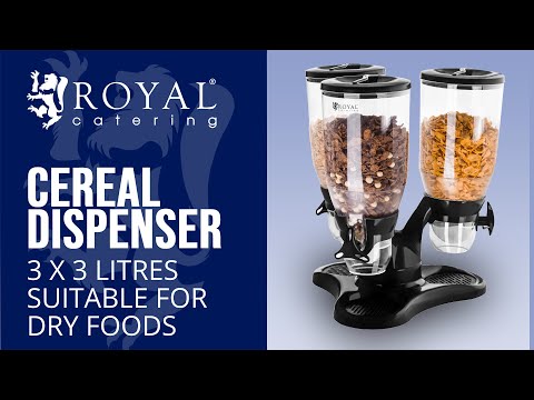 video - Cereal Dispenser - Triple - 9 Litres