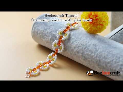 Beebeecraft tutorial on making bracelet with glass beads