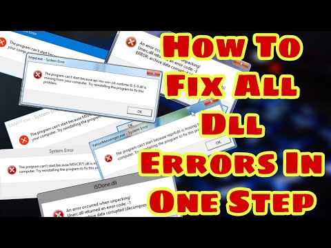 How To Fix All Dll File Errors In Windows 11/10/8/7 One Step Easily.( Offline Method ) 100% Working