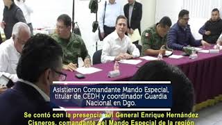 ENCABEZA GOBERNADOR LA JUNTA DE COORDINACIÓN ESTATAL DE CONSTRUCCIÓN DE LA PAZ Y SEGURIDAD