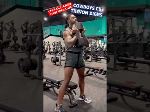 TREVON DIGGS ✭ #COWBOYS CB REHABBING FROM TORN KNEE! 🔥 Strengthen Knee With Weight #Workout 👀 #NFL