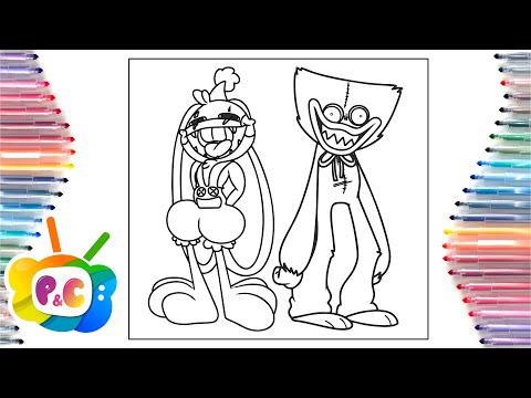 Huggy Wuggy Bunzo Bunny coloring page/Poppy playtime chapter 2 /Tetrix Bass&ROY KNOX - When I'm Gone