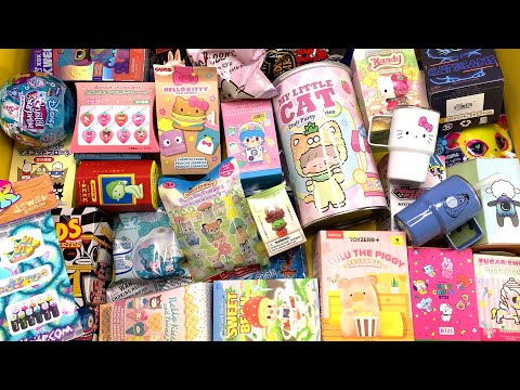 47 minutes of mystery surprise blind boxes Pop Mart, Sanrio ASMR Unboxing Sounds