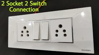 2 switch 2 socket connection Electric wiring | How To Make An Electric Extension Board in Hindi
