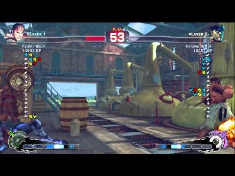 Ryukichikun [Ryu] vs followupURSF [Bison] SSF4 Japanese Online Ranked Matches - TRUE-HD