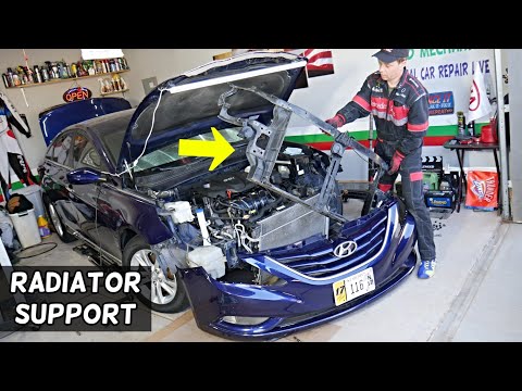 HYUNDAI SONATA RADIATOR SUPPORT REPLACEMENT REMOVAL, FRONT CLIP
