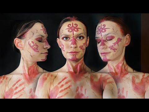 Креативный макияж и бодиарт Наскальная живопись.