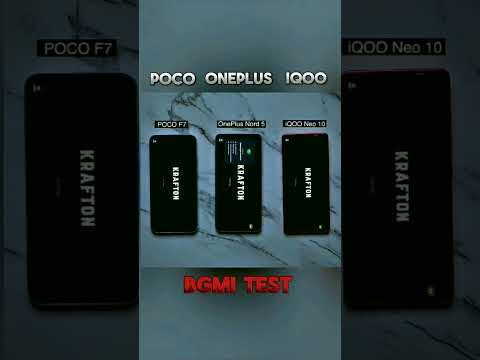 poco F7 vs oneplus nord 5 vs iqoo neo 10 bgmi test 🤯 #shorts