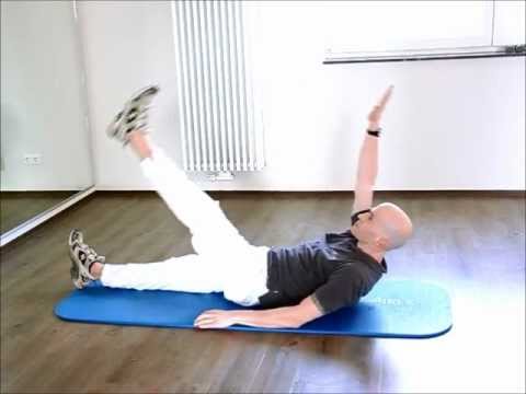 Rückenschule diagonale Flexoren Bauchmuskulatur