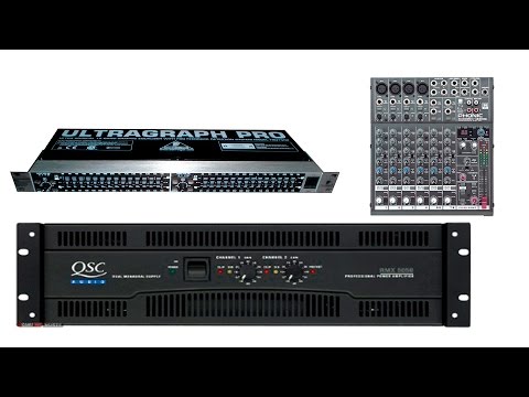 CONEXIONES DE UNA CONSOLA + ECUALIZADOR + AMPLIFICADOR