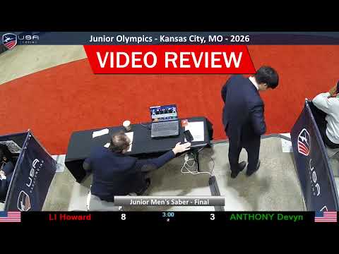 Final - Junior Men's Saber - (Li v Anthony) - Junior Olympics - Kansas City, MO - 2026