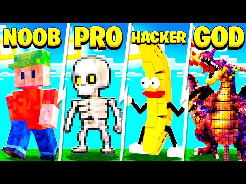 CASA STUMBLE GUYS NOOB vs PRO vs GOD vs HACKER - MINECRAFT ITA